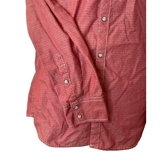 BKE Tailored Fit XL Mens Cotton Blend Long Sleeve Pearl Snap Western Shirt - Picture 9 of 13